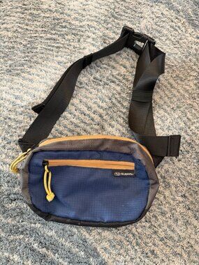 Subaru Ripstop Nylon Waist Pack Fanny Pack Green Yellow Gorpcore Hiking Bag